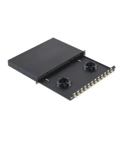Cassettto FO 1U con 12 LC Duplex Modulare Nero