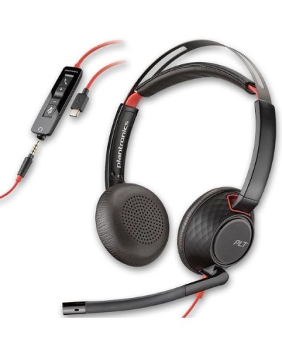 Cuffie HP Poly Blackwire 5220 USB-C/A + AUX 3,5 mm