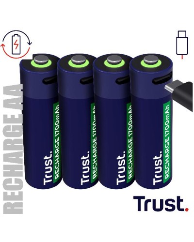 Batterie AA Ricaricabili USB-C - 4 Pezzi