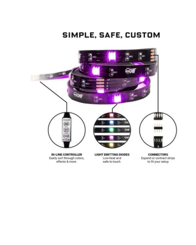 KontrolFreek Gaming Lights LED USB 9ft Multicolor