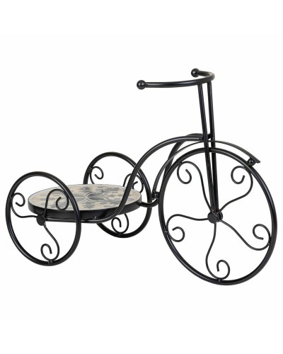 Blumentopfhalter Alexandra House Living Schwarz Eisen Kachel Fahrrad 23 x 36 x 53 cm