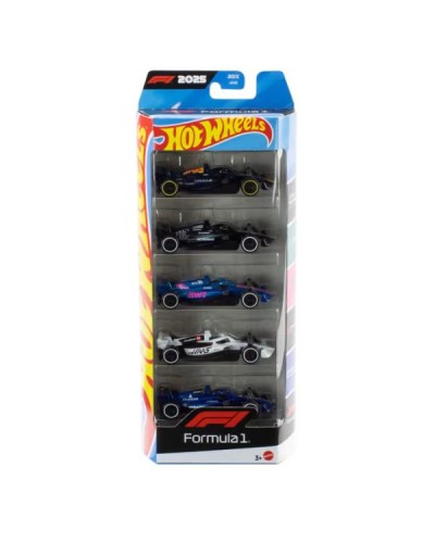 Hot Wheels Confezione 5 Veicoli F1