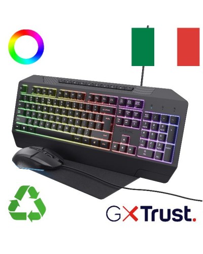 Trust GXT 791 Set Gaming 3-in-1 Tastiera Mouse Mousepad IT