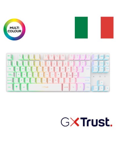 TASTIERA GAMING WIRELESS TKL TRUST GXT831W THADO BIANCO