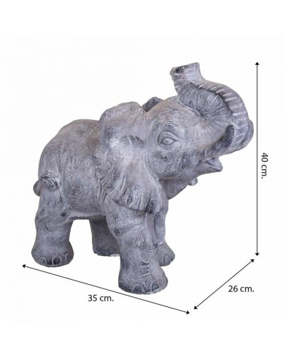 Decorative Figure Alexandra House Living Grey Magnesium Elephant 26 x 40 x 35 cm