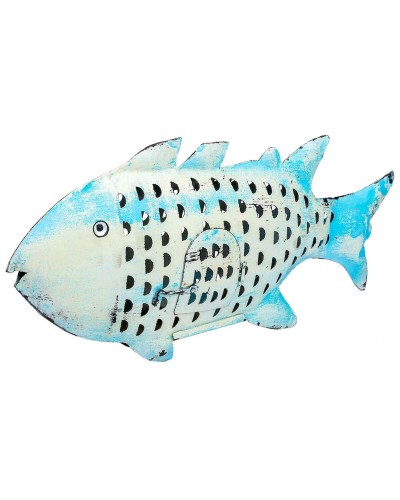 Figurine Décorative Alexandra House Living Bleu Bois de manguier Poisson 10 x 28 x 62 cm