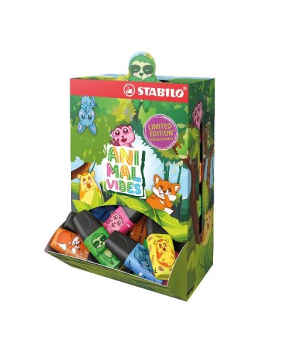 Evidenziatore STABILO BOSS MINI ANIMAL VIBES - Espositore 50