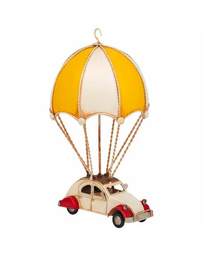 Decoratieve figuren Alexandra House Living Geel Ijzer ABS Bol Auto Parachute 17 x 31 x 18 cm