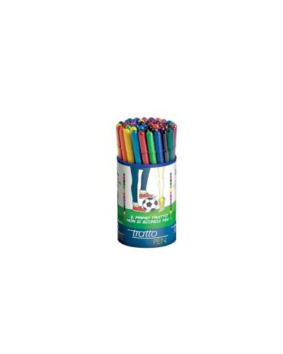 TRATTO PEN Barattolo 50 Penne Assortite Punta 0,5mm