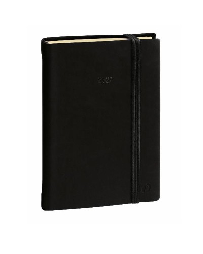 Agenda Daily 21 Prest Silk Nera con Elastico