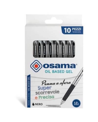 Osama OBG Sfera a Scatto Nera 1mm - Confezione 10 Pezzi