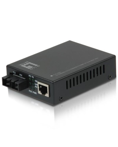 LEVELONE FVT-2001 - MEDIA CONVERTER FAST ETHERNET da RJ45 a SC, FIBRA MULTIMODALE, 2Km
