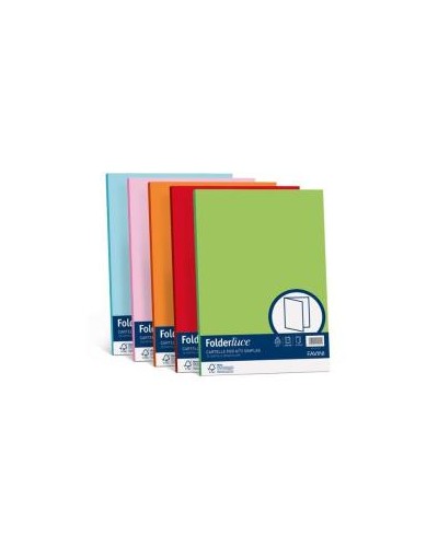 FOLDER LUCE E ACQUA simplex - 25 cartelline – Mix 5 Colori Forti