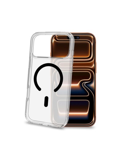GELSKINMAG - Cover morbida trasparente in TPU, compatibile con la tecnologia Magsafe, anello magnetico color Nero per Apple iPh