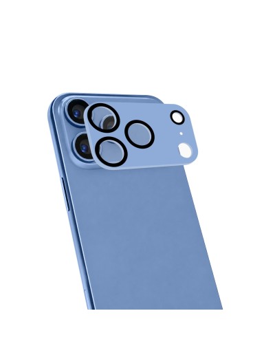 CAMERAPRO1200 - Vetro 9H doppio trattamento per la protezione della fotocamera, match in color, colore Light Blue, compatibile 