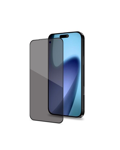 PRIVACY FULL GLASS - Vetro 9H con effetto Privacy e bordo colorato nero compatibile con Apple iPhone 18 Pro [IPHONE 18 CASES]