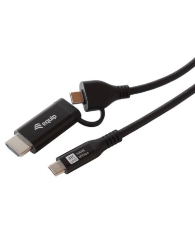 EQUIP - Cavo 2 in 1 USB-C a C + HDMI, PD100W, 4K/60Hz, 20Gbps - 2.0m