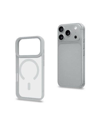 MAGMATT1200 - Cover morbida trasparente con bordi effetto opaco compatibile con la tecnologia Magsafe per Apple iPhone 18 Pro /