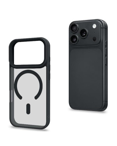 MAGMATT1200 - Cover morbida trasparente con bordi effetto opaco compatibile con la tecnologia Magsafe per Apple iPhone 18 Pro /