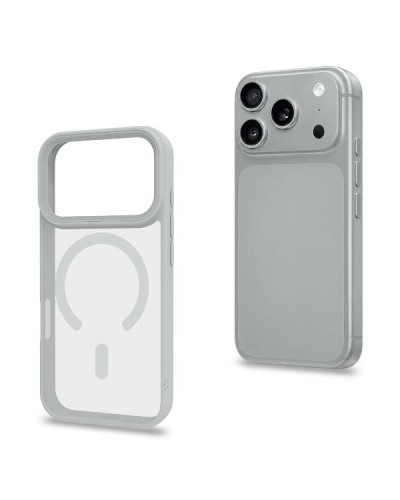 MAGMATT1201 - Cover morbida trasparente con bordi effetto opaco compatibile con la tecnologia Magsafe per Apple iPhone 18 Pro M
