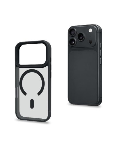 MAGMATT1201 - Cover morbida trasparente con bordi effetto opaco compatibile con la tecnologia Magsafe per Apple iPhone 18 Pro M