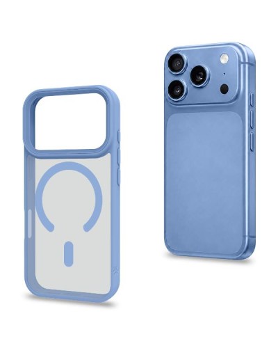 MAGMATT1201 - Cover morbida trasparente con bordi effetto opaco compatibile con la tecnologia Magsafe per Apple iPhone 18 Pro M