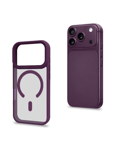 MAGMATT1201 - Cover morbida trasparente con bordi effetto opaco compatibile con la tecnologia Magsafe per Apple iPhone 18 Pro M