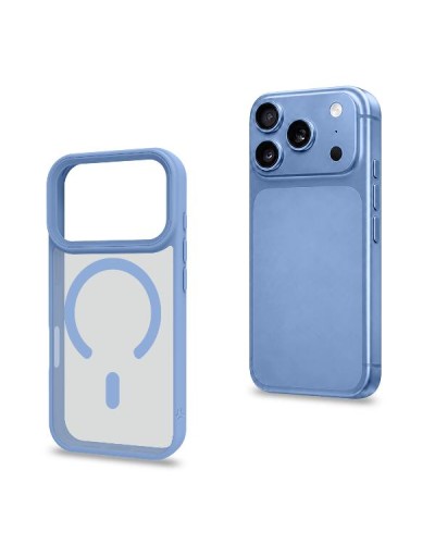 MAGMATT1200 - Cover morbida trasparente con bordi effetto opaco compatibile con la tecnologia Magsafe per Apple iPhone 18 Pro /