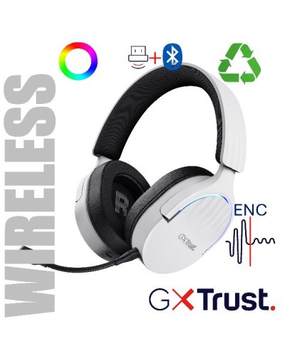 CUFFIE GAMING RGB WIRELESS RICARICABILI DOPPIA CONNESSIONE 2,4GH + BT, MICROFONO STACCABILE CON RIDUZIONE DEL RUMORE, DRIVER 50