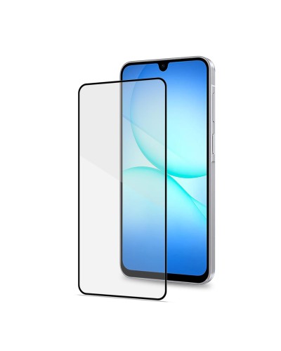 FULLGLASS - Vetro 9H con bordo colorato nero compatibile con Samsung Galaxy A18 5G/ A18 4G/ A17 5G/ A17 4G/ A16 5G/ A16 4G