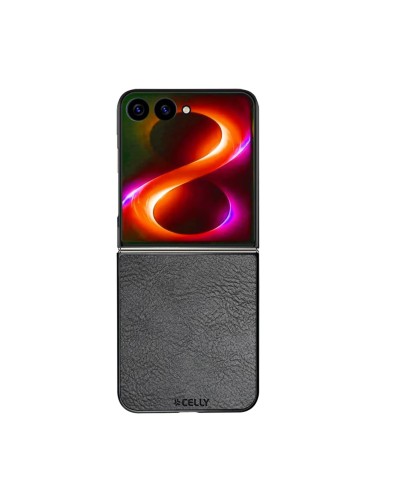 FOLDING - Cover in TPU composta da scocca anteriore e posteriore, effetto pelle sintetica colore nero compatibile Samsung Galax