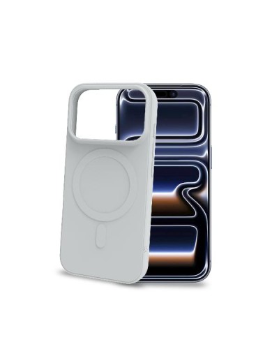 CROMOMAG1200 - Cover in TPU morbido compatibile con la tecnologia Magsafe, colore silver compatibile con Apple iPhone 18 Pro / 