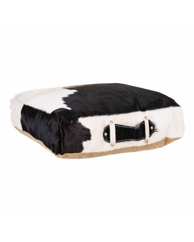 Coussin Alexandra House Living Blanc Noir Cuir 10 x 48 x 48 cm