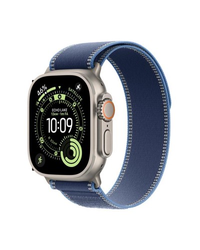 Apple Watch Ultra 3 GPS + Cellular, Cassa 49 mm in titanio naturale con Trail Loop blu/blu acceso - M/L