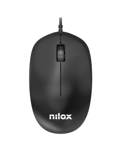 NILOX TECH - Mouse ottico, connessione USB-A, 1200DPI, 3 tasti, lunghezza cavo 1.5 mt