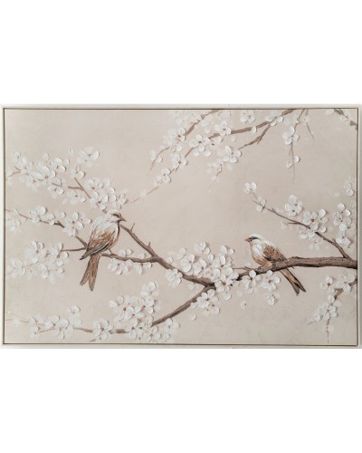 Oil Painting Romimex polystyrene Canvas Birds 150 x 100 x 4 cm 100 x 150 x 4 cm