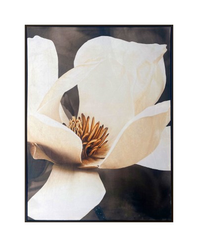 Painting Romimex Velvet MDF Wood Flower 83 x 123 x 4 cm