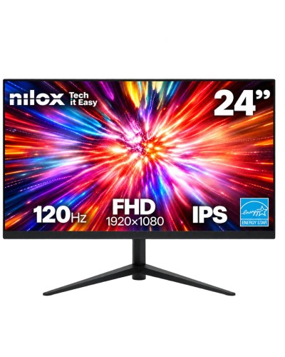 NILOX TECH - Monitor 24" 120Hz/IPS/Multimedia/Full HD/HDMI/VGA/ENERGY STAR