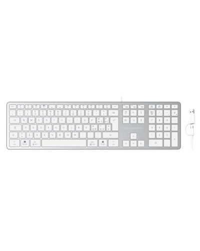 Tastiera USB-A/C sottile, layout QWERTY italiano, compatibile con Windows e macOS