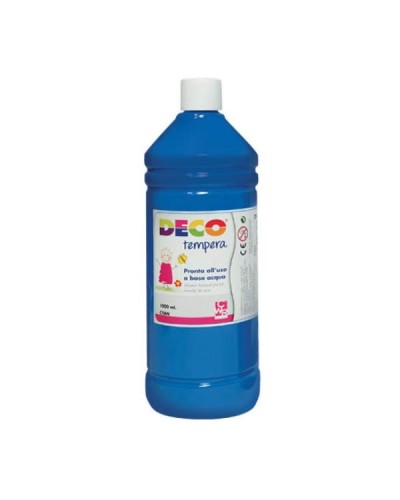 TEMPERA IN FLACONE 1000ml - BLU CYAN