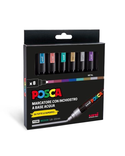 POSCA MEDIO - ASTUCCIO 8 MARCATORI
