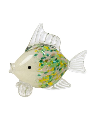 Figurine Décorative Romimex Vert verre Poisson 25 x 10 x 20 cm