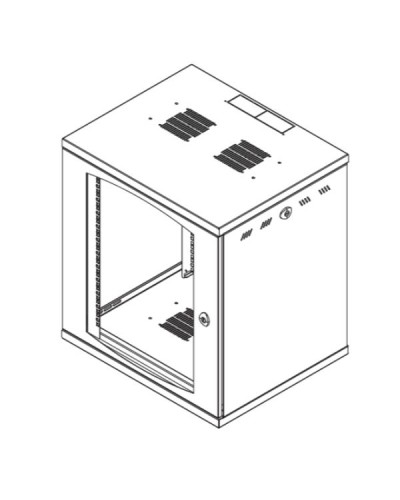 ARMADIO RACK 19" DA 15U PROFONDO 600MM DI LARGHEZZA 800MM - NERO