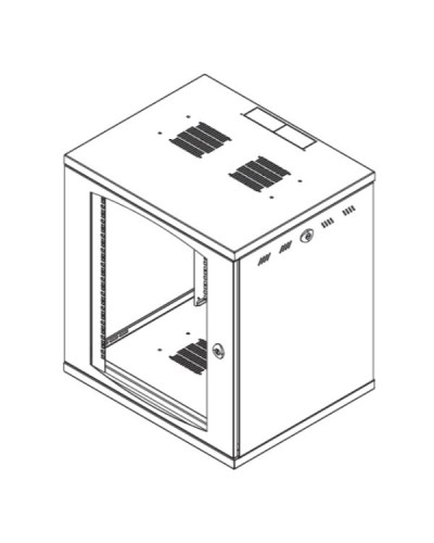 ARMADIO RACK 19" DA 12U PROFONDO 600MM DI LARGHEZZA 600MM