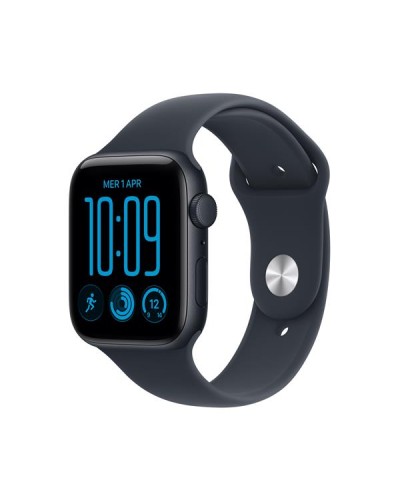 Apple Watch SE 3 GPS, Cassa 44 mm in alluminio mezzanotte con Cinturino Sport blu marino - M/L
