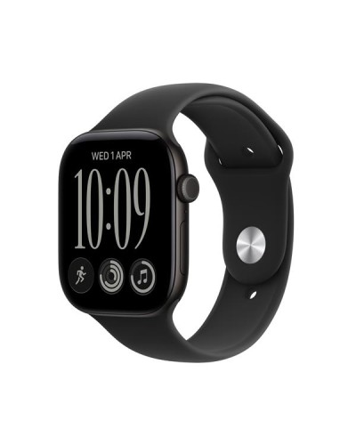 Apple Watch Series 12 GPS + Cellular, cassa 42 mm in alluminio nero con cinturino Sport nero - S/M