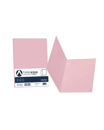 FOLDER LUCE E ACQUA Simplex - 50 cartelline - rosa