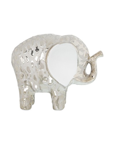 Figurine Décorative Alexandra House Living Blanc Doré Céramique Eléphant 17 x 8 x 13 cm