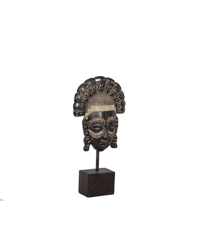 African Romimex Golden Statue for Decoration - 20 x 39 x 10 cm
