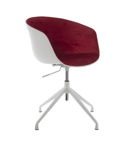 Office Chair Alexandra House Living White Red Rotating